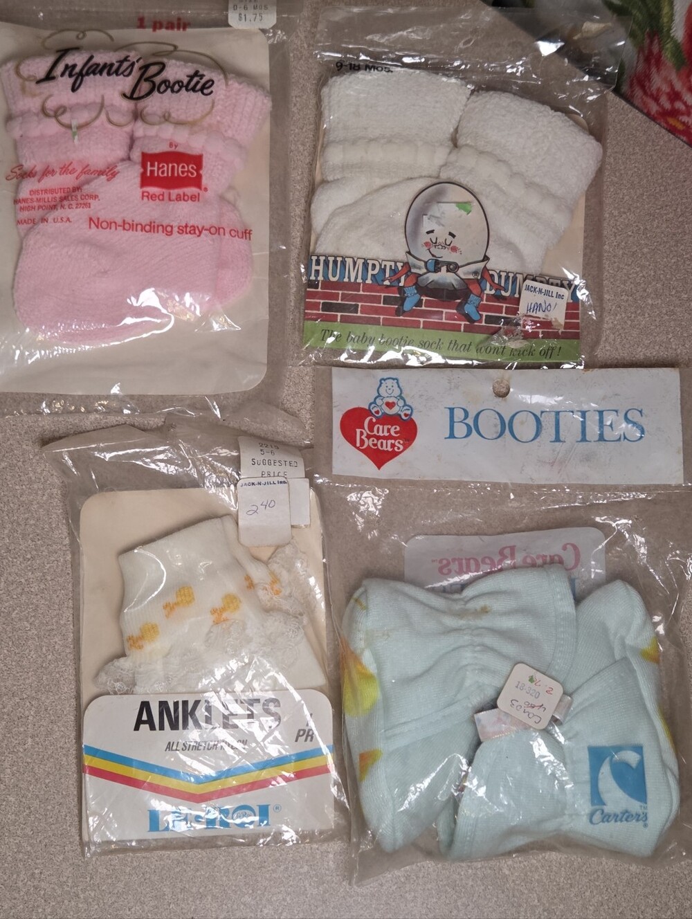 Vintage Care Bear & Humpty Dumpty Baby Socks
